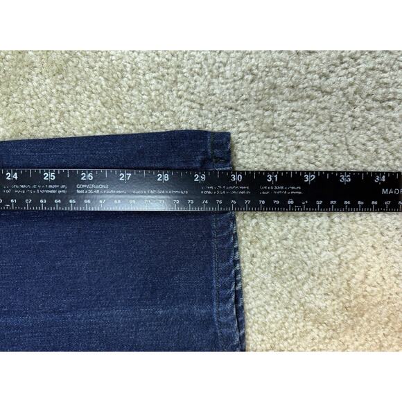 Lauren Jeans Co Size 14 Straight Leg Dark Wash Zipper Accent No Back Pocket B069 - Picture 11 of 14